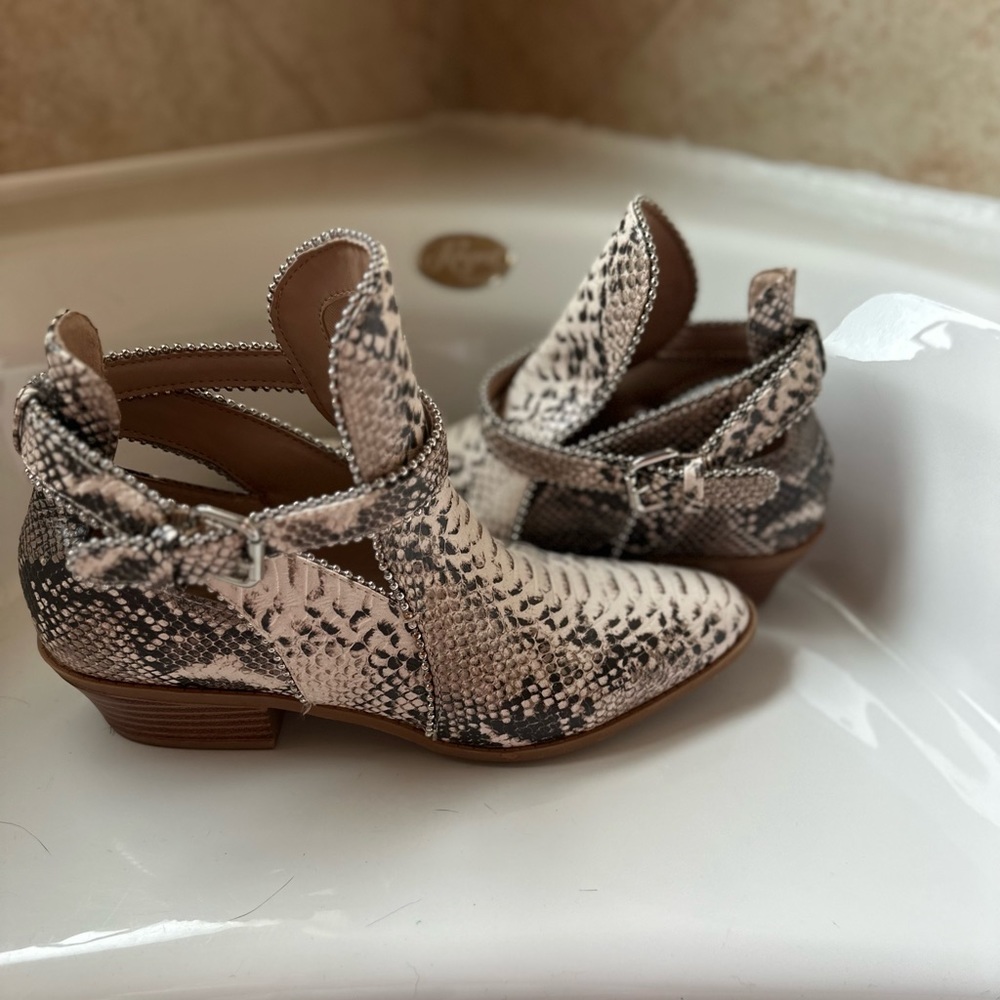 BCBG Snake Print Booties - Picture 2 of 4
